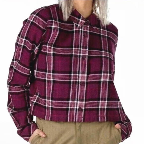 Vans Burgundy and Black Plaid Shirt - Picture 1 of 5